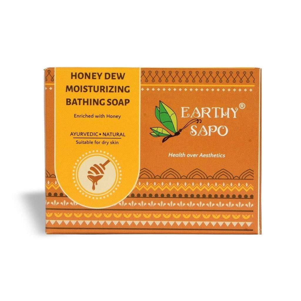 Earthy Sapo Honey Dew Moisturizing Bathing Soap enriched with honey for soft, hydrated dry skin