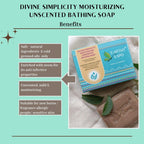 Earthy Sapo Divine Simplicity Moisturizing Unscented Bathing Soap featuring neem leaves juice and cold-pressed oils