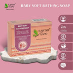 Earthy Sapo Baby Soft Bathing Soap with natural, Ayurvedic and vegan formulation for gentle baby skincare