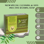Earthy Sapo Neem Special Cleansing & Anti-infective Bathing Soap, Ayurvedic vegan soap for oily and acne-prone skin