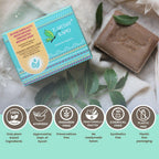 Earthy Sapo Divine Simplicity Moisturizing Unscented Bathing Soap featuring neem leaves juice and cold-pressed oils