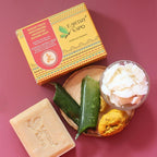 Earthy Sapo Tender Touch Unscented Moisturizing Bathing Soap with aloe vera, shea butter and turmeric.