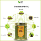 Earthy Sapo Henna Hair Pack with henna, bhringraj, brahmi, amla, coffee, black walnut and manjistha