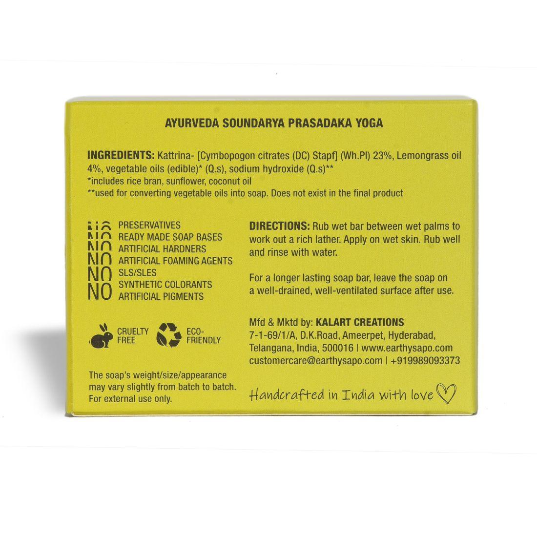 Earthy Sapo Lemongrass Freshness Bathing Soap for refreshing and cleansing normal skin