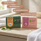 Earthy Sapo Baby Bath & Hair Care Combo featuring a gentle bathing soap and unscented shampoo bar for a simple everyday baby care routine.