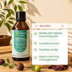 Earthy Sapo Conditioning Ayurvedic Hair Oil for dry, frizzy hair, scalp soothing and deep nourishment.