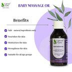 Earthy Sapo Baby Massage Oil with plant-based Ayurvedic ingredients, preservative-free and chemical-free formulation
