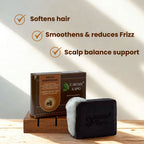Earthy Sapo Reetha Shampoo Bar for soft, smooth hair with frizz reduction and scalp balance support.