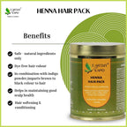 Earthy Sapo Henna Hair Pack for natural hair colouring, scalp care and hair conditioning