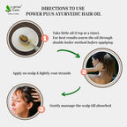 Directions to use Earthy Sapo Power Plus Ayurvedic Hair Oil for scalp and hair nourishment.