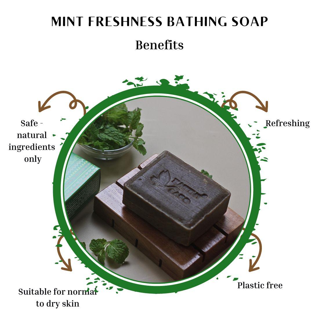Earthy Sapo Mint Freshness Bathing Soap benefits for refreshing and gentle daily cleansing
