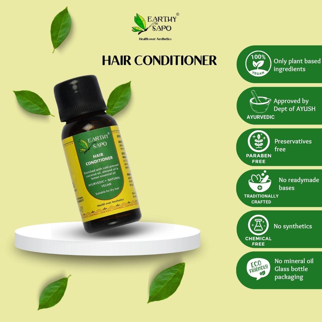 Earthy Sapo Hair Conditioner – natural Ayurvedic, vegan and chemical-free hair care