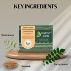 Earthy Sapo Neem & Curry Leaves Unscented Shampoo Bar with Neem, Curry Leaves and Flaxseeds