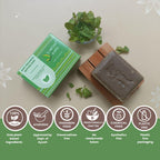Earthy Sapo Mint Freshness Bathing Soap with mint, vegan and Ayurvedic