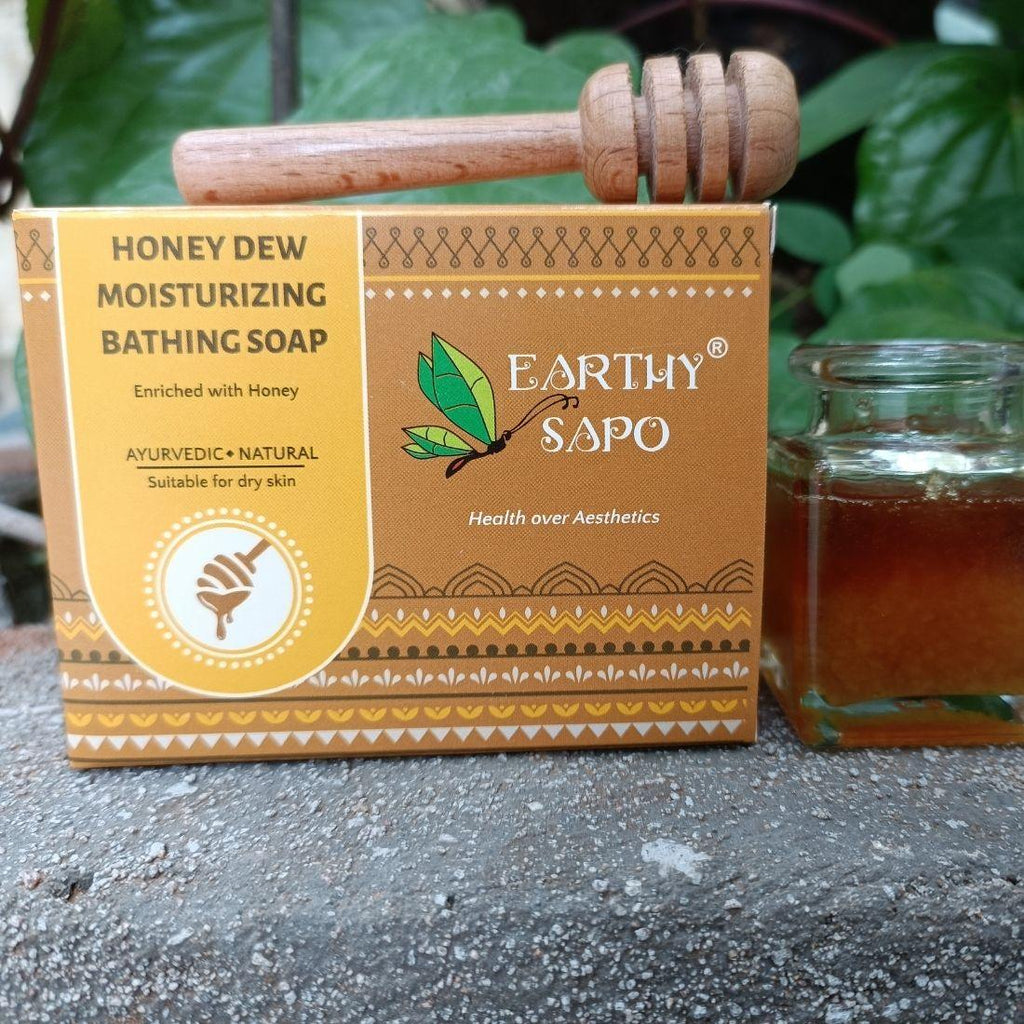Earthy Sapo Honey Dew Moisturizing Bathing Soap enriched with honey for dry skin