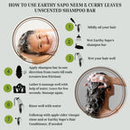How to Use Earthy Sapo Neem & Curry Leaves Unscented Shampoo Bar