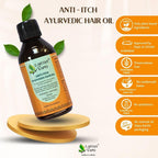 Earthy Sapo Anti-Itch Ayurvedic Hair Oil with plant-based ingredients, Ayurvedic formulation, preservative-free and chemical-free benefits