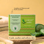Earthy Sapo Cooling Freshness Bathing Soap with aloe vera and cucumber for normal skin
