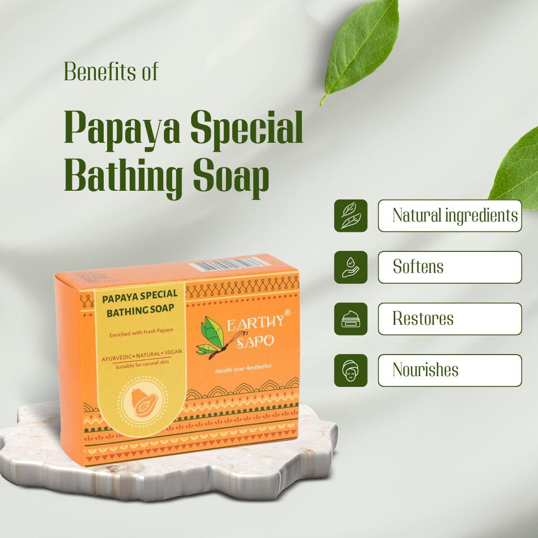 Nourishing Soap Combo - Cocoa Oats, Cooling Freshness & Papaya Special Bathing Soaps