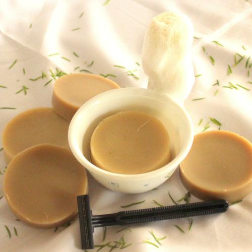 Earthy Sapo natural shaving soap for traditional shaving with razor and soap bowl.