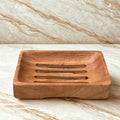 Neem Wood Soap Dish (Slotted)
