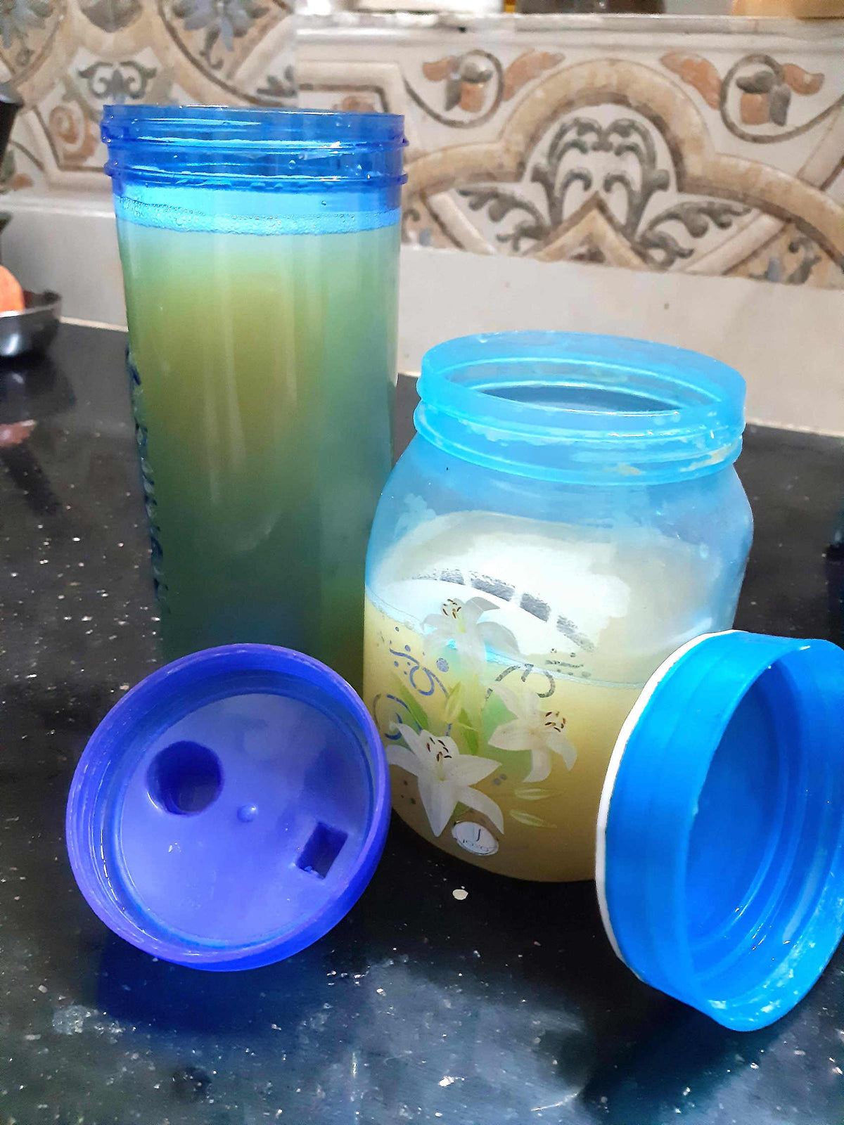 Earthy Sapo Eco Love Detergent Bar dissolved into liquid for multipurpose household cleaning