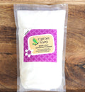 Earthy Sapo White Light Detergent Powder in a resealable pouch for natural and unscented laundry care.